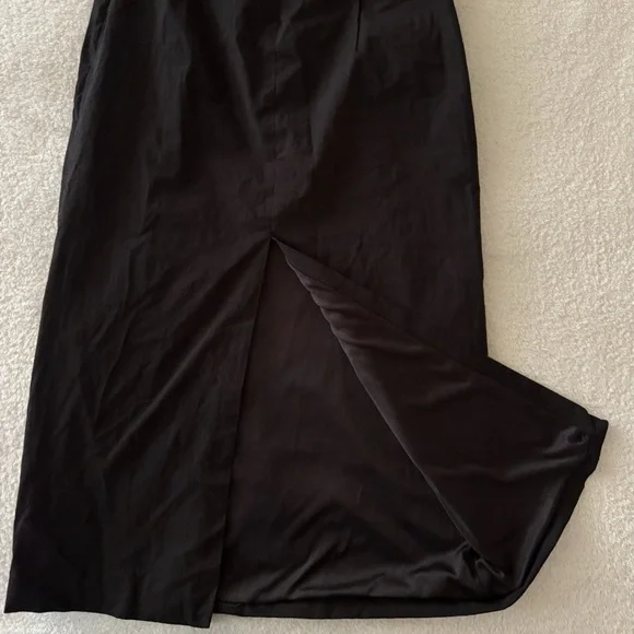 Zara Elegant Strapless Black Maxi Dress Size M - Picture 6 of 11